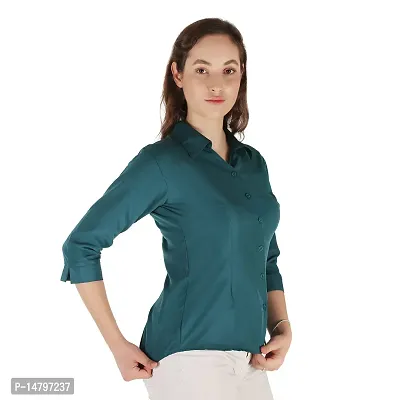 Miranga Formal Women and Girls 3/4 Sleeves Shirts (MIR_41_14AFFGR_14MAR_Small_Affem Green and Maroon_Pack of 2)-thumb5