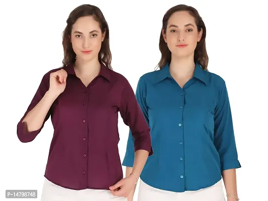 Miranga Formal Women and Girls 3/4 and Full Sleeves Shirts (Pack of 1 and 2)