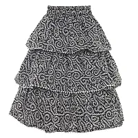 Miranga Girls Knee Length Skirt Crepe Fabric Pack of 2-thumb1