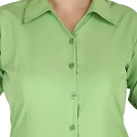 Miranga Formal Women and Girls 3/4 Sleeves Shirts (MIR_41_14ORG_14PARGR_Large_Orange and Paroot Green_Pack of 2)-thumb2