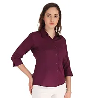 Miranga Formal Women and Girls 3/4 Sleeves Shirts (MIR_41_14AFFGR_14MAR_Small_Affem Green and Maroon_Pack of 2)-thumb4