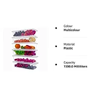 STELITE || (PACK OF 6) Food Storage Container - Drain Plate and Lid Fridge Container Storage Box, Stackable Plastic Fish, Meat, Vegetables  Fruits Freezer Storage Container for Kitchen (6 Pcs)-thumb3