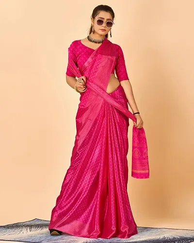 Best Selling Crepe Saree with Blouse piece 