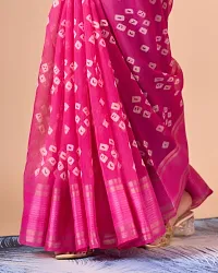 Fancy Linen Saree With Blouse Piece For Women-thumb3