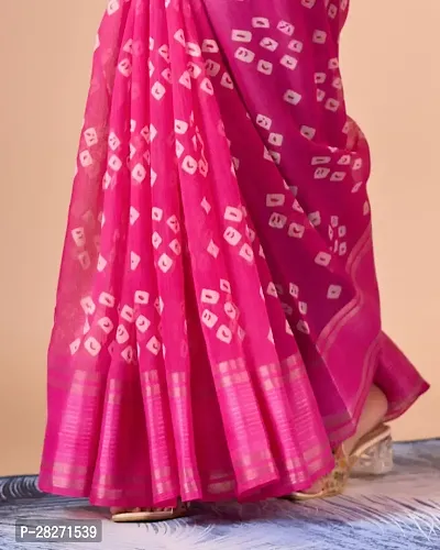 Fancy Linen Saree With Blouse Piece For Women-thumb4