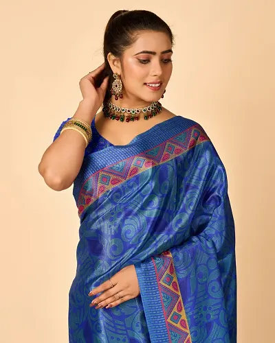 Must Have Crepe Saree with Blouse piece 