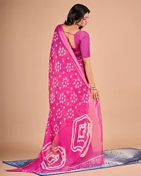 Fancy Linen Saree With Blouse Piece For Women-thumb1