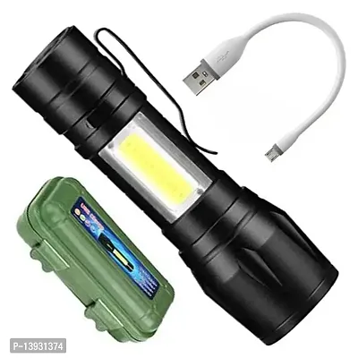 Mini Bright LED Torch Rechargeable 2 Mode Light-thumb2