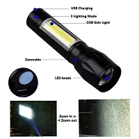 Mini Bright LED Torch Rechargeable 2 Mode Light-thumb3