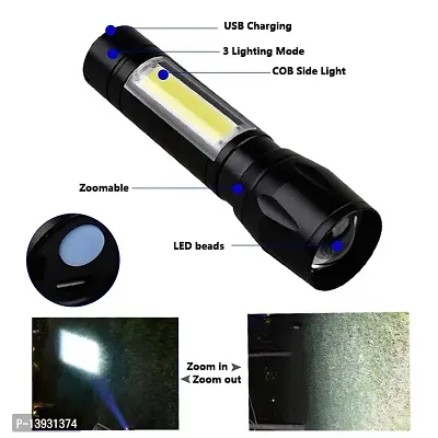 Mini Bright LED Torch Rechargeable 2 Mode Light-thumb4