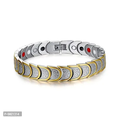 Zivom#174; Gold Silver Stainless Steel Magnet Health Care Therapy Energy Bracelet-thumb0
