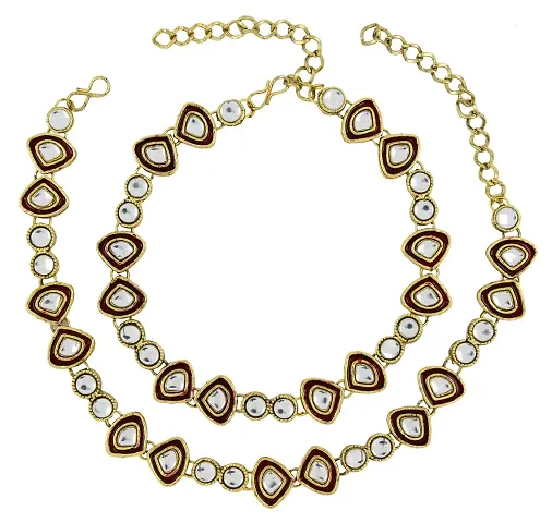 Exclusive Crystal Stone Studded Statement Anklets