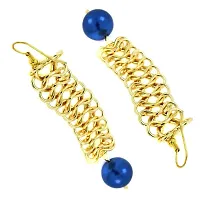 ZIVOM#174; Italian Gold Plated Blue Dangling Earring For Women-thumb2