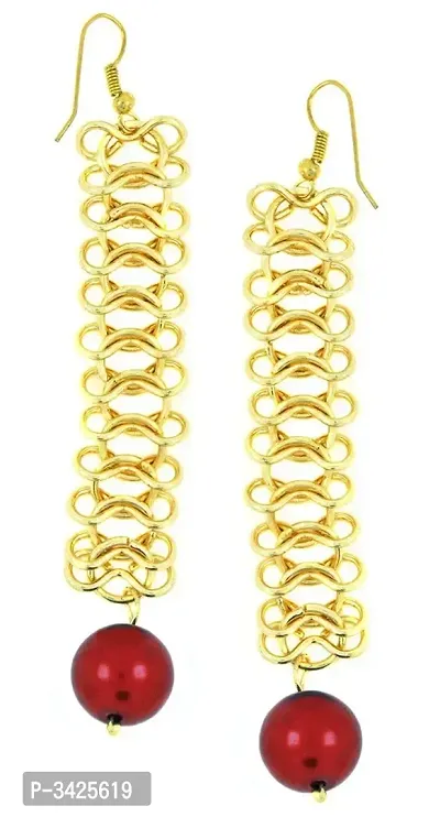 ZIVOM#174; Italian Gold Plated Red Dangling Earring For Women