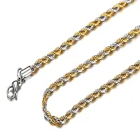 Stainless Steel Two Tone Classic Rope Chain 20.1-thumb1