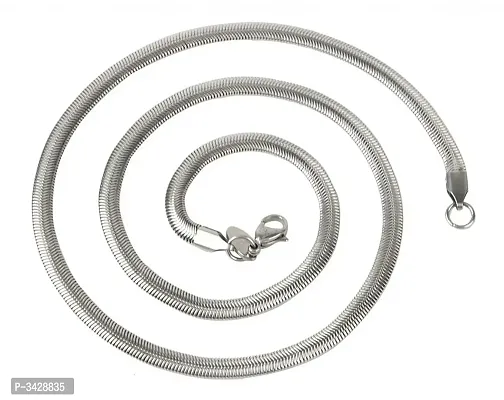 ZIVOM#174; Silk Snake Herringbon White Rhodium Stainless Steel Chain 22-thumb0
