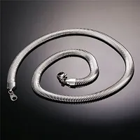 ZIVOM#174; Silk Snake Herringbon White Rhodium Stainless Steel Chain 22-thumb1