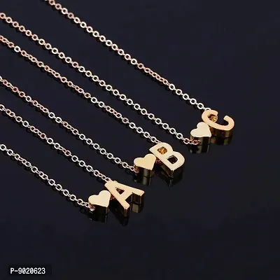 Zivom Initial Charm Letter Alphabet H And Heart Love Customized Necklace Pendant Chain for Girls-thumb5