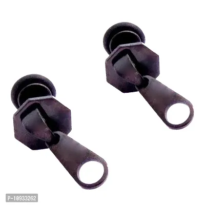Alluring Black Stainless Steel  Studs For Men-thumb0