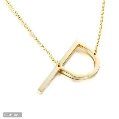 14K Gold Asymmetrical Initial Necklace – Van Der Hout Jewelry