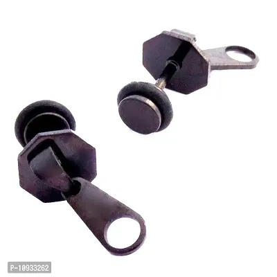 Alluring Black Stainless Steel  Studs For Men-thumb2