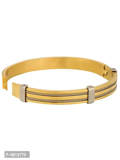 Zivom#174; Rope 18K Gold Silver 316L Stainless Steel Kada Bracelet For Men-thumb3