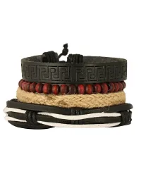 Zivom#174; Multi Strand Handcrafted Leather Wrist Band Casul Bracelet Men-thumb1