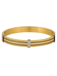 Zivom#174; Rope 18K Gold Silver 316L Stainless Steel Kada Bracelet For Men-thumb1