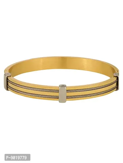 Zivom#174; Rope 18K Gold Silver 316L Stainless Steel Kada Bracelet For Men-thumb2