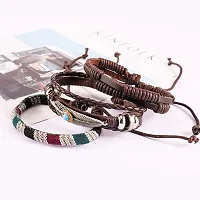 ZIVOM Leather Base Metal Bracelet for Men (Multicolored_20gm)-thumb4