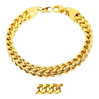 Zivom#174; 316L Stainless Steel 18K Gold Plated Wheat Design Bracelet For Men-thumb2