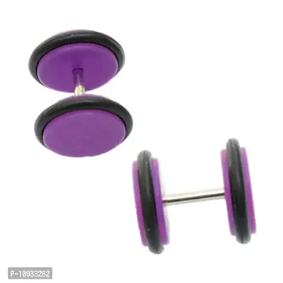 Alluring Purple Plastic  Studs For Men-thumb0