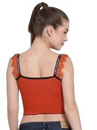 Stylish Orange Cotton Solid Bra For Women-thumb3