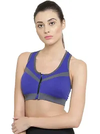 Stylish Blue Cotton Solid Bra For Women-thumb3