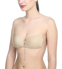 Stylish Beige Cotton Blend Solid Bra For Women-thumb2