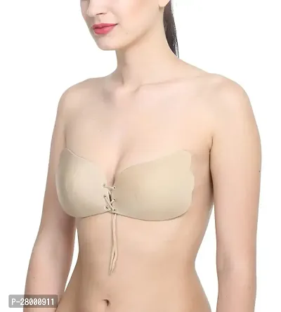 Stylish Beige Cotton Blend Solid Bra For Women-thumb3