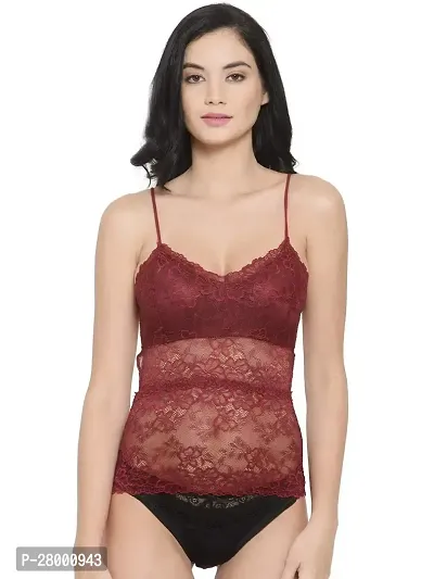 Stylish Red Cotton Solid Bra For Women
