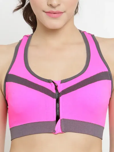 Stylish Front Zip Sports Bras For Women And Girl