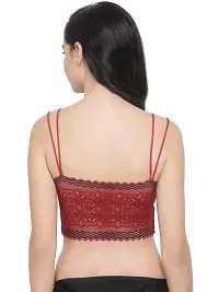 Stylish Red Lace Solid Bra For Women-thumb1