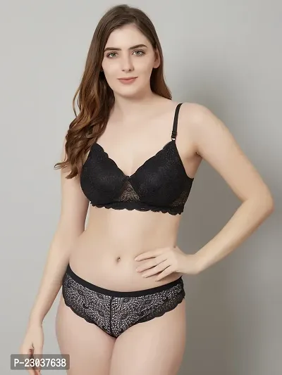 Buy PrettyCat Lightly Padded Non-Wired With Lace Panel Demi Cup T