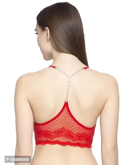 Stylish Red Lace Bra For Women-thumb2