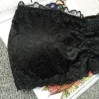 Stylish Black Cotton Blend Solid Bra For Women-thumb4