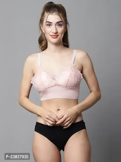 Buy PrettyCat Lightly Padded Non-Wired Floral Lace Partywear Bralette Bra  With Panty Set Online In India At Discounted Prices