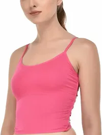 Stylish Pink Cotton Blend Solid Bra For Women-thumb3
