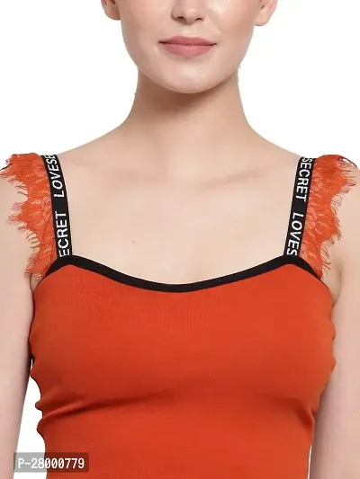 Stylish Orange Cotton Solid Bra For Women-thumb5