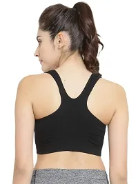 Stylish Black Cotton Blend Solid Bra For Women-thumb4