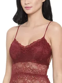 Stylish Red Cotton Solid Bra For Women-thumb3