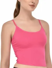 Stylish Pink Cotton Blend Solid Bra For Women-thumb2