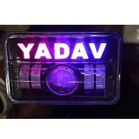 Yadav New Splendor Headlight LED Projector Headlight Hi/Low Beam H4 Connector For Hero Splendor Plus, Splendor Pro, Splendor With Wire Switch-thumb1