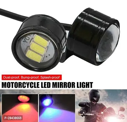 Flash Strobe Light Police Emergency Warning Lamp for Motorcycle, Car  Bike (6W, Random Color, 2 Pcs)